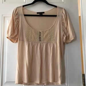 Peach silky casual top
